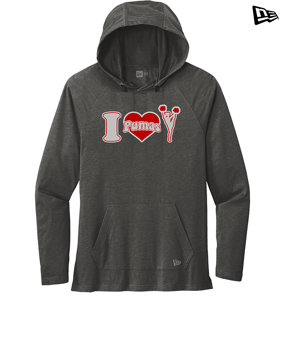Bisbee HS Cheer I Heart Cheer - New Era Tri-Blend Hoodie