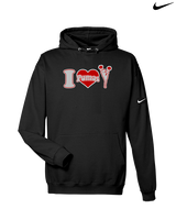 Bisbee HS Cheer I Heart Cheer - Nike Club Fleece Hoodie