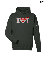 Bisbee HS Cheer I Heart Cheer - Nike Club Fleece Hoodie