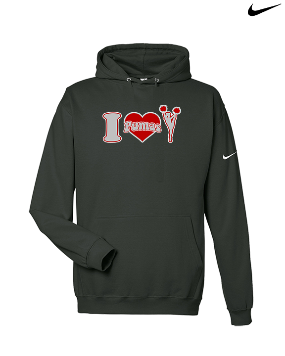 Bisbee HS Cheer I Heart Cheer - Nike Club Fleece Hoodie