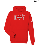 Bisbee HS Cheer I Heart Cheer - Nike Club Fleece Hoodie