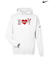 Bisbee HS Cheer I Heart Cheer - Nike Club Fleece Hoodie
