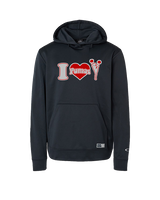 Bisbee HS Cheer I Heart Cheer - Oakley Performance Hoodie