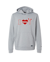 Bisbee HS Cheer I Heart Cheer - Oakley Performance Hoodie