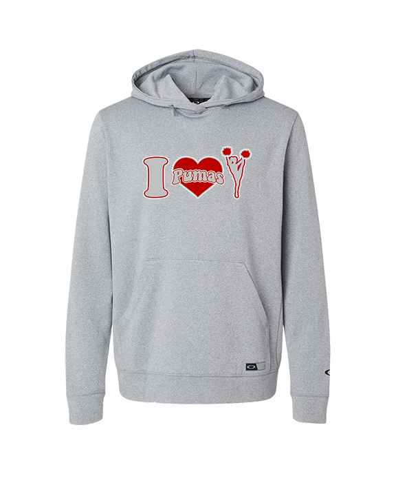 Bisbee HS Cheer I Heart Cheer - Oakley Performance Hoodie