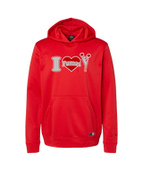 Bisbee HS Cheer I Heart Cheer - Oakley Performance Hoodie