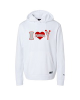 Bisbee HS Cheer I Heart Cheer - Oakley Performance Hoodie