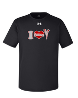 Bisbee HS Cheer I Heart Cheer - Under Armour Mens Team Tech T-Shirt