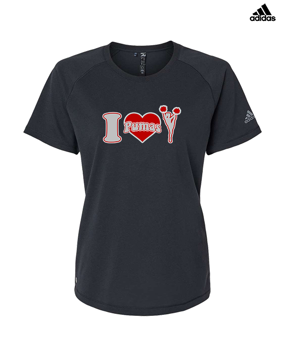 Bisbee HS Cheer I Heart Cheer - Womens Adidas Performance Shirt