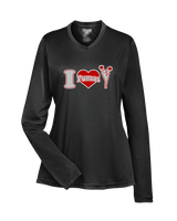 Bisbee HS Cheer I Heart Cheer - Womens Performance Longsleeve