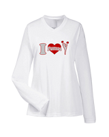 Bisbee HS Cheer I Heart Cheer - Womens Performance Longsleeve