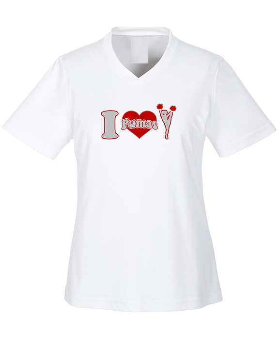 Bisbee HS Cheer I Heart Cheer - Womens Performance Shirt