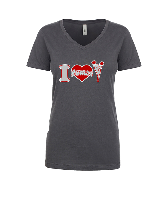 Bisbee HS Cheer I Heart Cheer - Womens Vneck