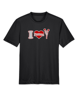 Bisbee HS Cheer I Heart Cheer - Youth Performance Shirt