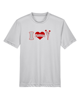 Bisbee HS Cheer I Heart Cheer - Youth Performance Shirt