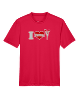 Bisbee HS Cheer I Heart Cheer - Youth Performance Shirt