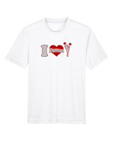 Bisbee HS Cheer I Heart Cheer - Youth Performance Shirt
