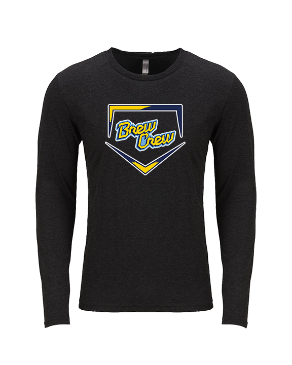 Brew Crew Baseball Club Baseball Plate - Tri-Blend Long Sleeve