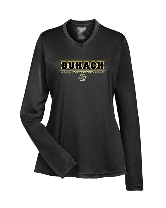 Buhach Colony HS Girls Flag Football Border - Womens Performance Longsleeve