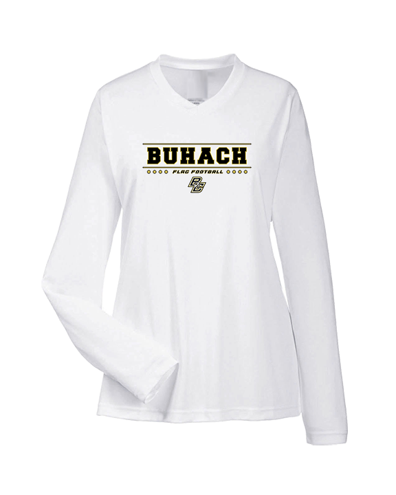 Buhach Colony HS Girls Flag Football Border - Womens Performance Longsleeve