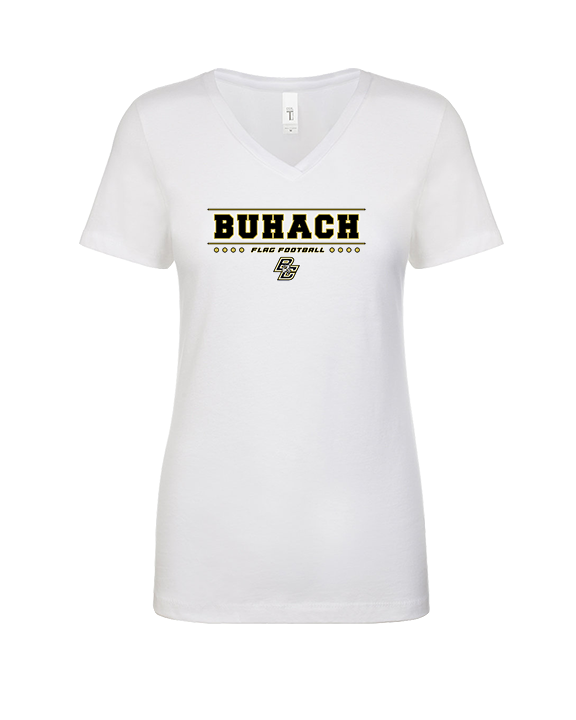 Buhach Colony HS Girls Flag Football Border - Womens Vneck