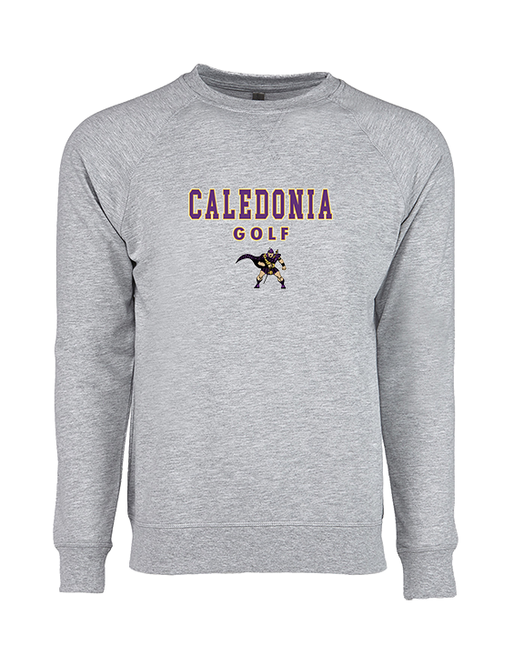 Caledonia HS Boys Golf Block - Crewneck Sweatshirt