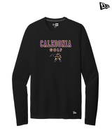 Caledonia HS Boys Golf Block - New Era Performance Long Sleeve