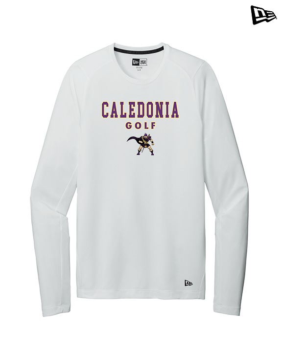 Caledonia HS Boys Golf Block - New Era Performance Long Sleeve