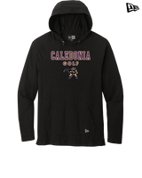 Caledonia HS Boys Golf Block - New Era Tri-Blend Hoodie