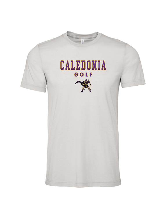 Caledonia HS Boys Golf Block - Tri-Blend Shirt