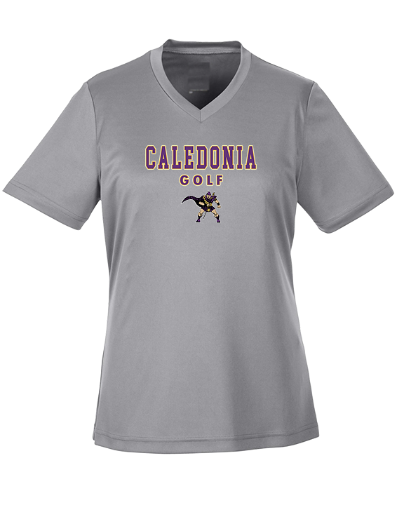 Caledonia HS Boys Golf Block - Womens Performance Shirt