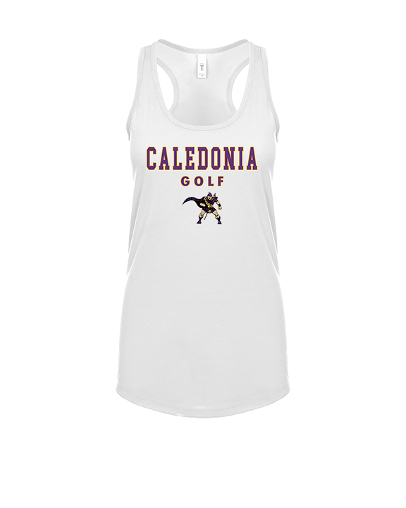 Caledonia HS Boys Golf Block - Womens Tank Top