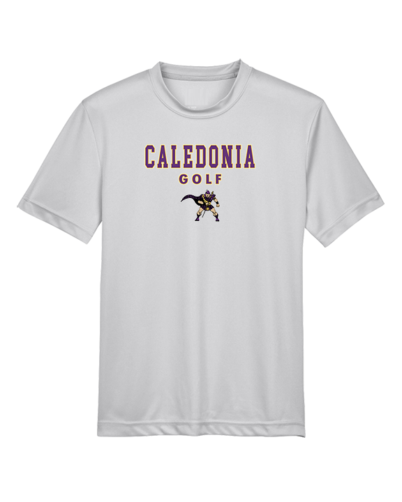 Caledonia HS Boys Golf Block - Youth Performance Shirt
