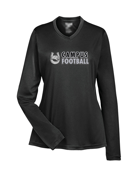 Campus HS Football Basic v2 - Womens Performance Longsleeve
