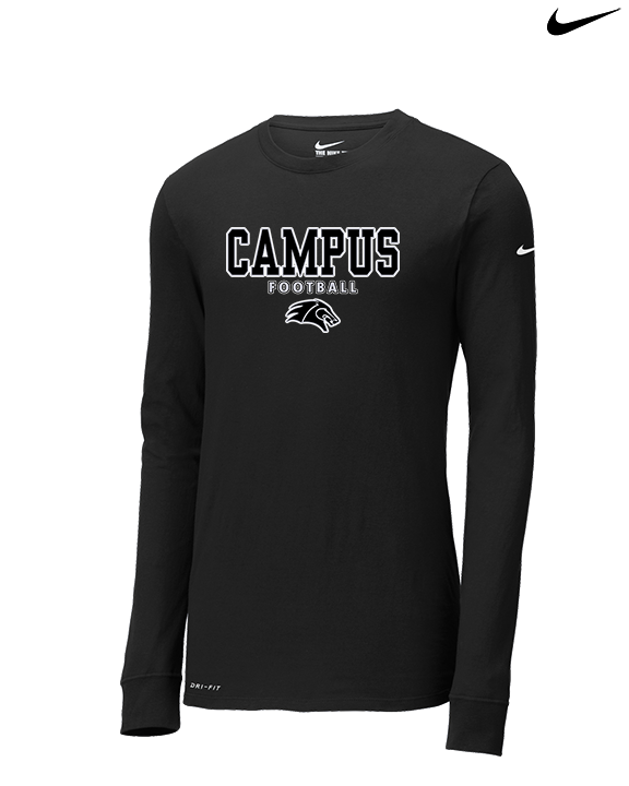 Campus HS Football Block - Mens Nike Longsleeve