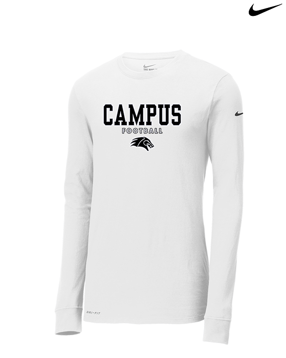 Campus HS Football Block - Mens Nike Longsleeve