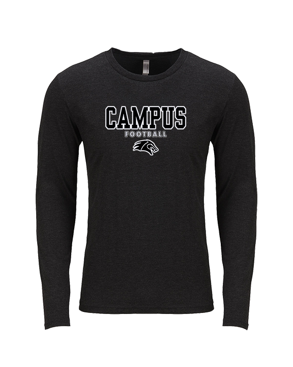Campus HS Football Block - Tri-Blend Long Sleeve