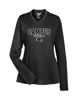 Campus HS Football Block - Womens Performance Longsleeve