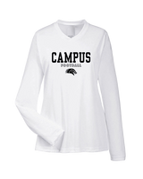 Campus HS Football Block - Womens Performance Longsleeve