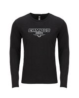 Campus HS Football Design - Tri-Blend Long Sleeve