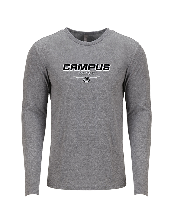 Campus HS Football Design - Tri-Blend Long Sleeve