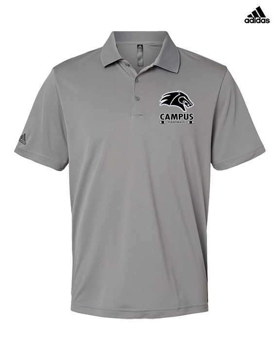 Campus HS Football Stacked - Mens Adidas Polo