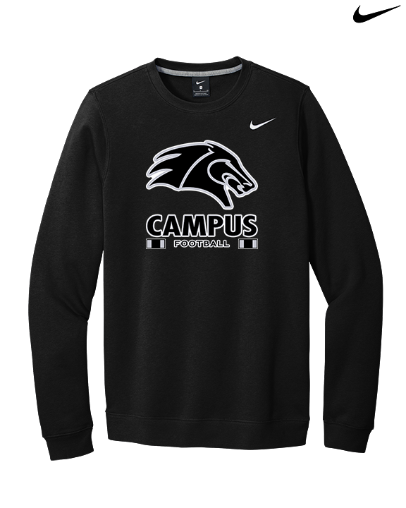 Campus HS Football Stacked - Mens Nike Crewneck