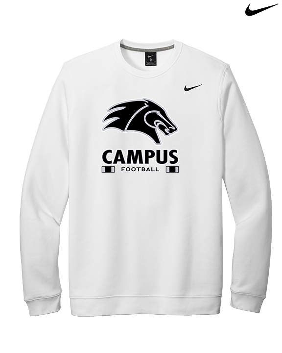 Campus HS Football Stacked - Mens Nike Crewneck