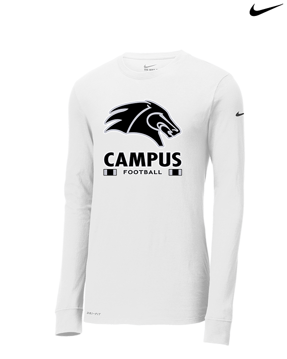 Campus HS Football Stacked - Mens Nike Longsleeve