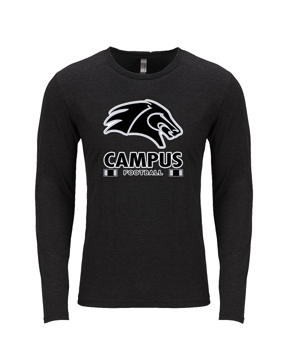 Campus HS Football Stacked - Tri-Blend Long Sleeve