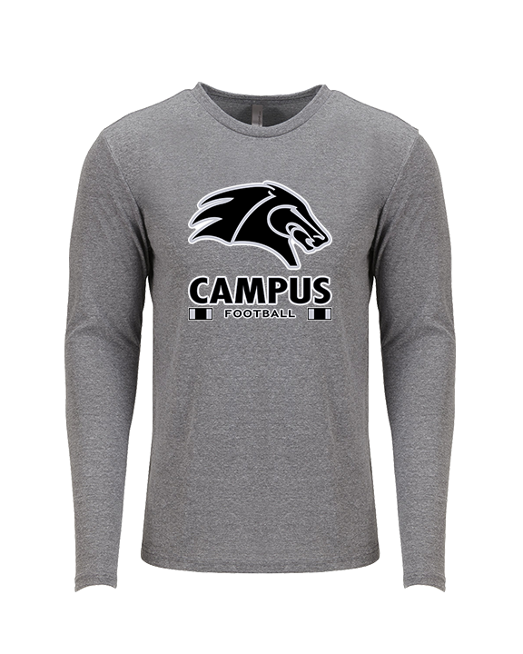 Campus HS Football Stacked - Tri-Blend Long Sleeve