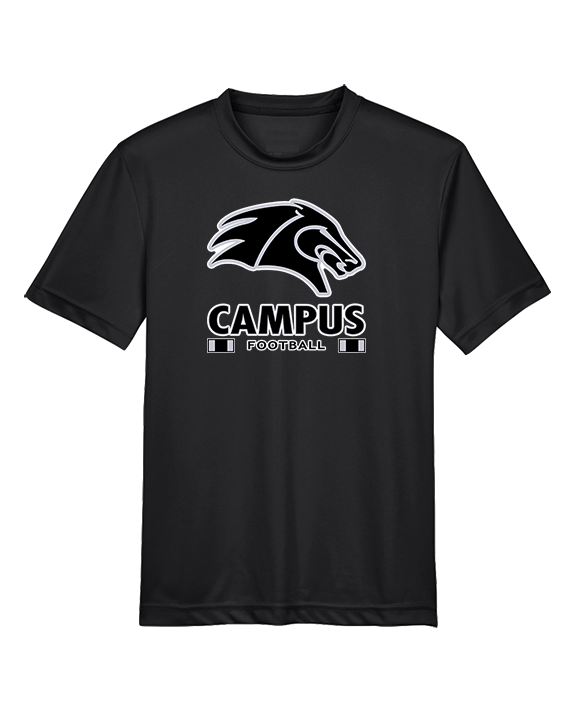Campus HS Football Stacked - Youth Performance Shirt