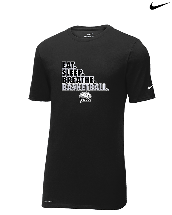Campus HS Girls Basketball Eat Sleep 2 - Mens Nike Cotton Poly Tee