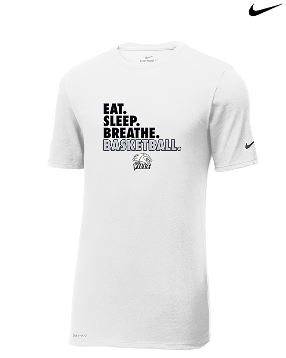 Campus HS Girls Basketball Eat Sleep 2 - Mens Nike Cotton Poly Tee